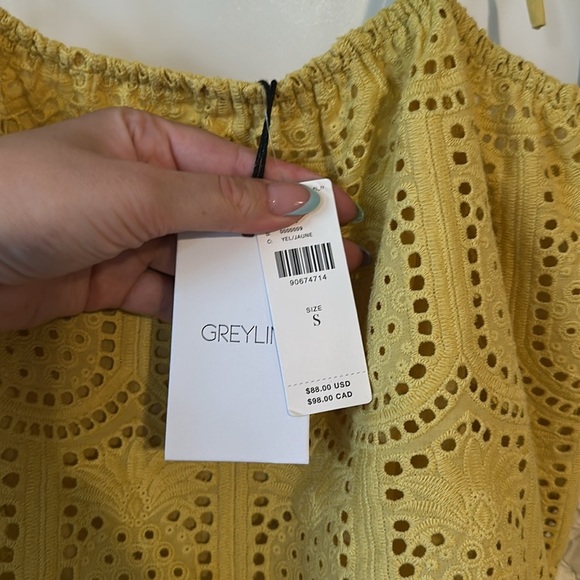 GREYLIN | Anthropologie Lucy Yellow Eyelet Tank - Picture 6 of 16